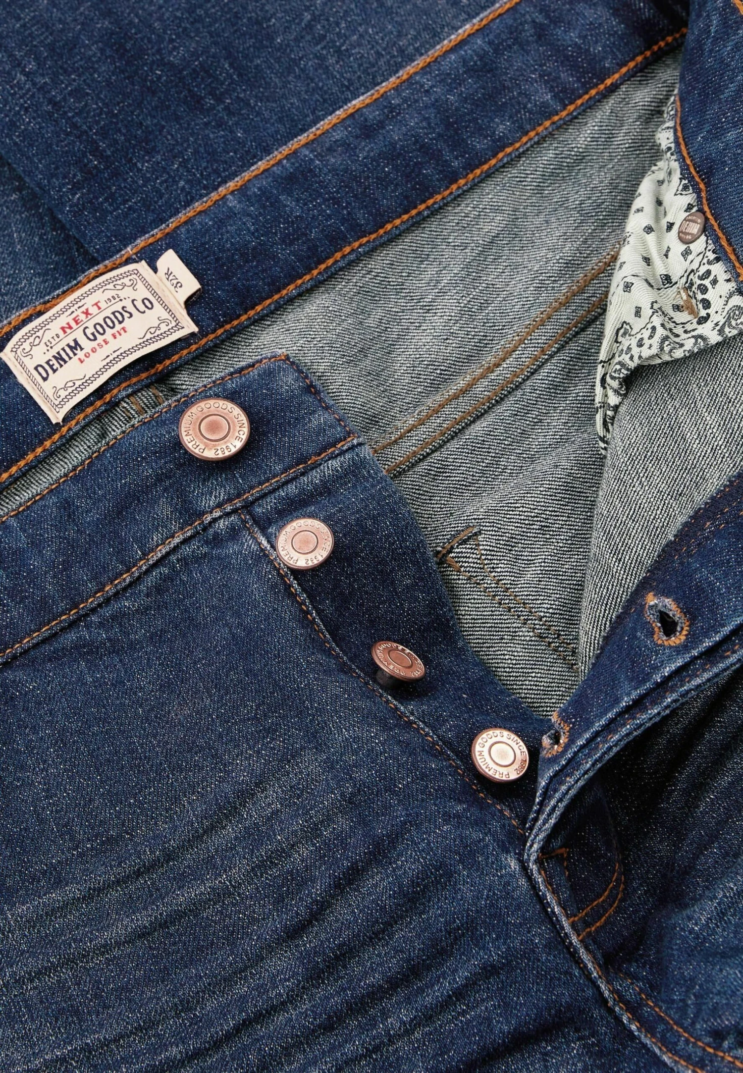 Next Belted With Stretch - Straight Leg Jeans - Blue - Afbeelding 2