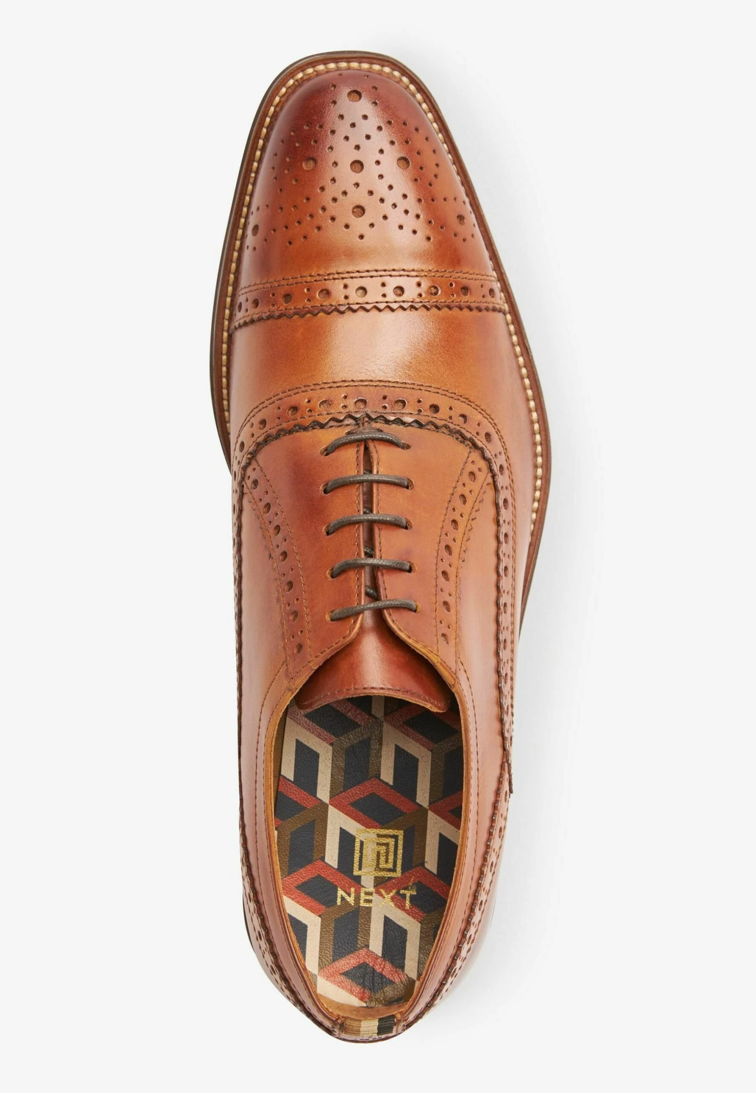 Next Oxford Square Toe Cap Brogues Standard - Veterschoenen - Tan Brown - Afbeelding 3