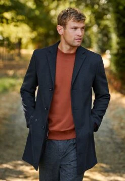 Next Epsom - Halflange Jas - Navy Blue