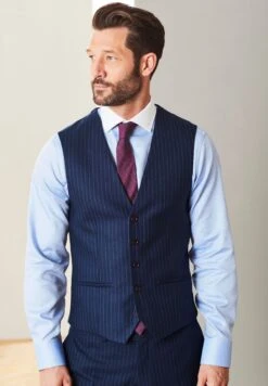 Next Slim Fit- Gilet - Blue