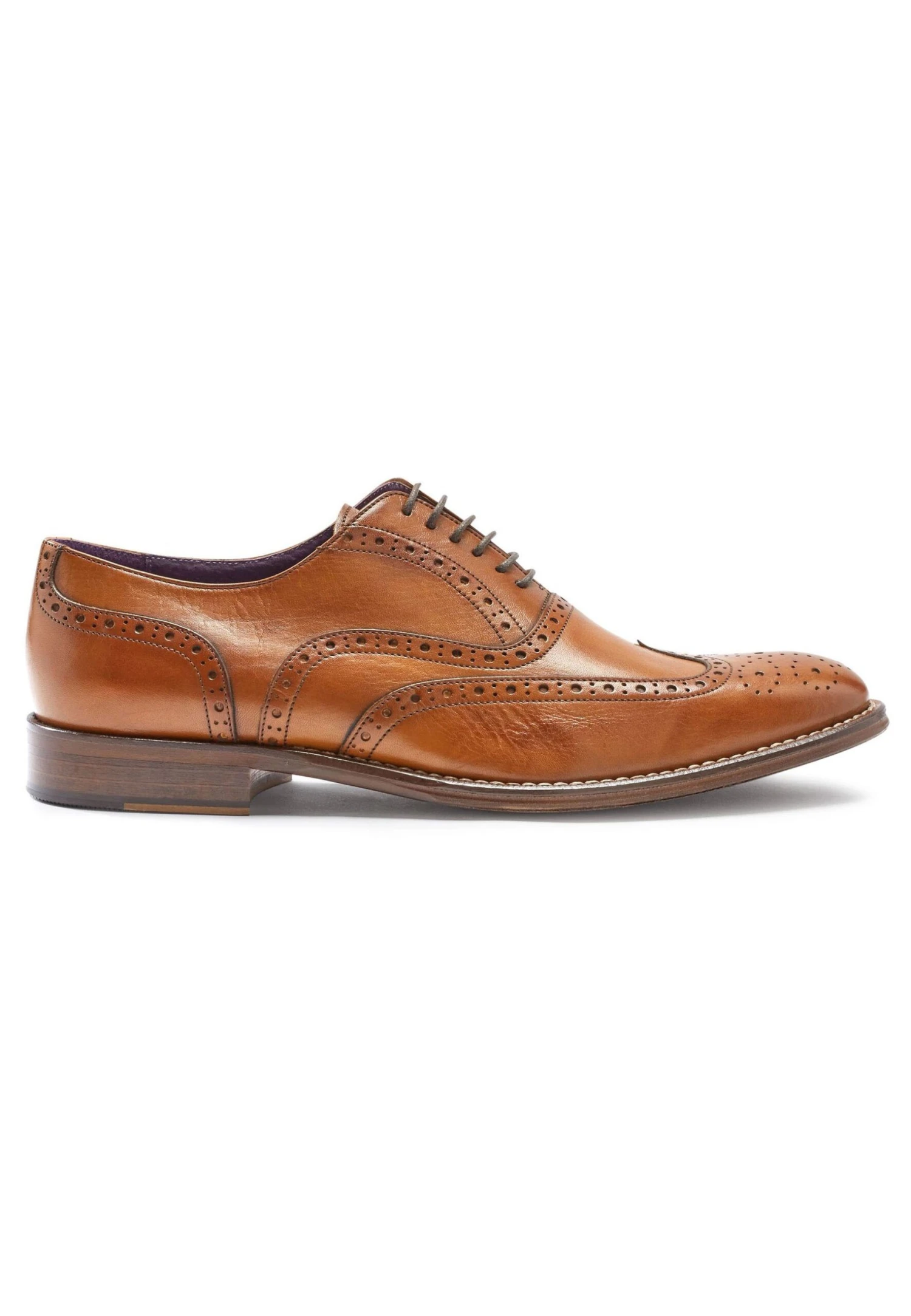 Next Signature Italian Wing Cap Brogues Wide Fit - Veterschoenen - Tan Brown - Afbeelding 3