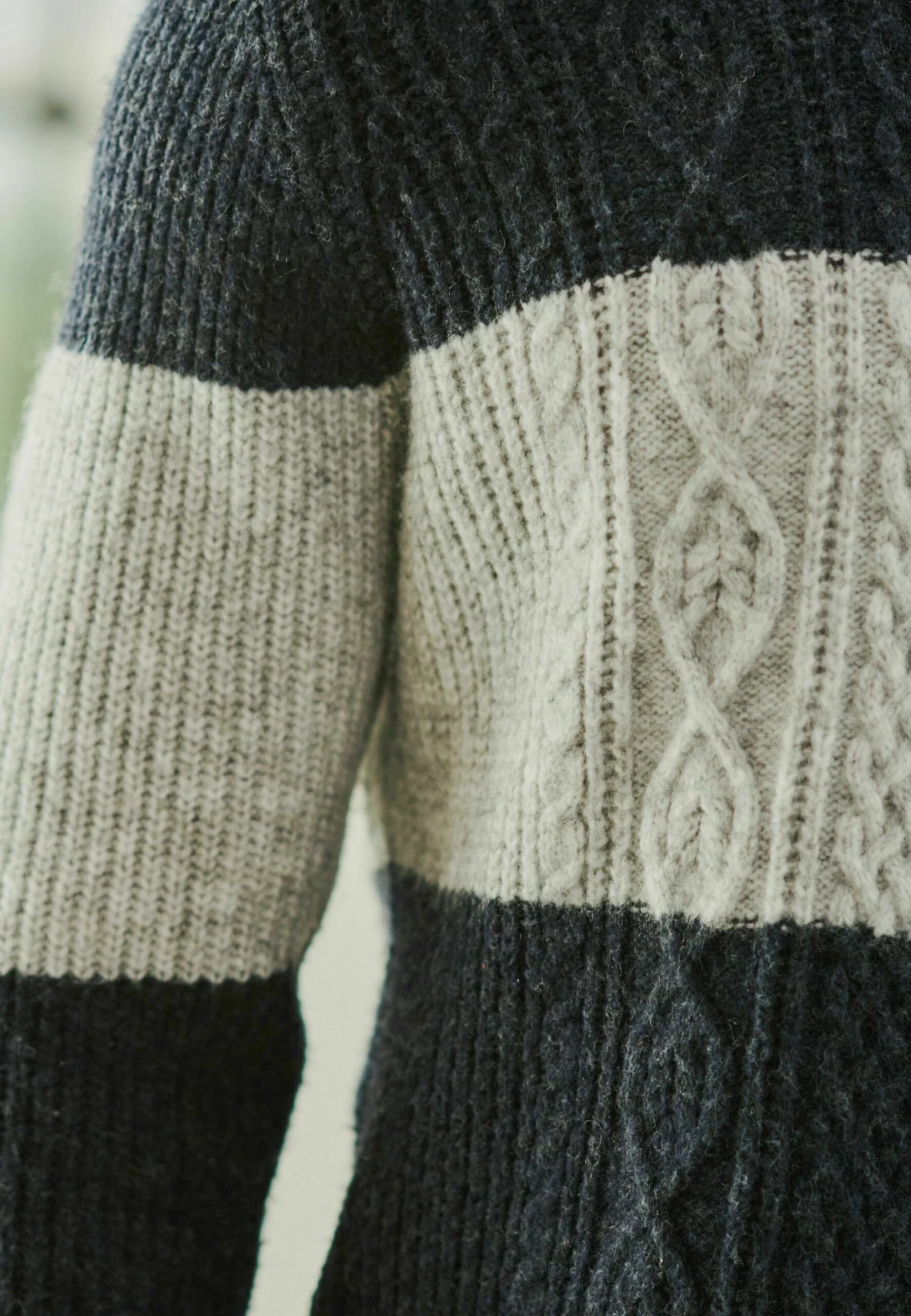 Next Colourblock Cable Standard - Trui - Blue - Afbeelding 2