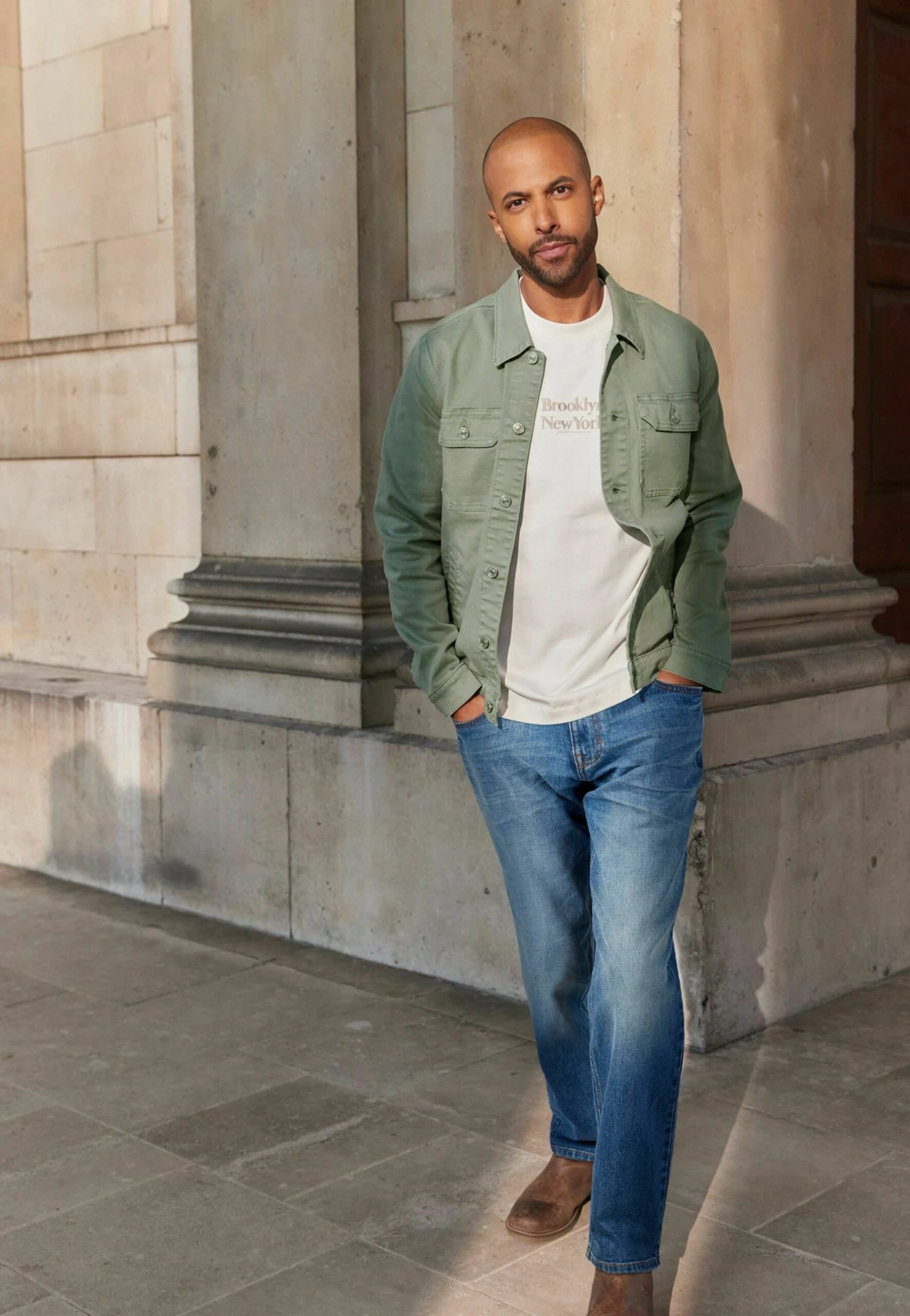 Next Standard - Spijkerjas - Sage Green