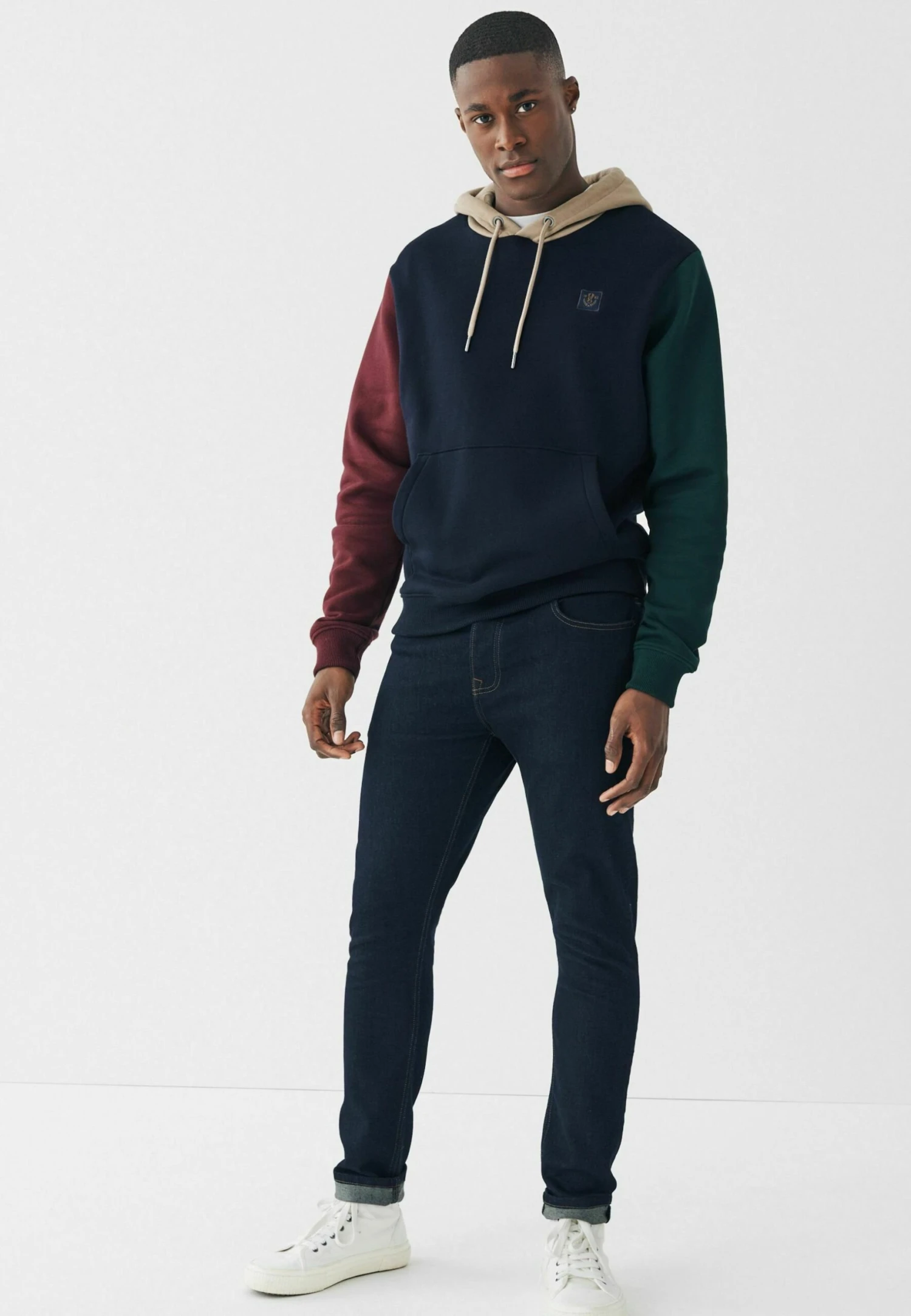 Next Dip Dye Overhead - Hoodie - Navy Blue Sleeve Block - Afbeelding 2