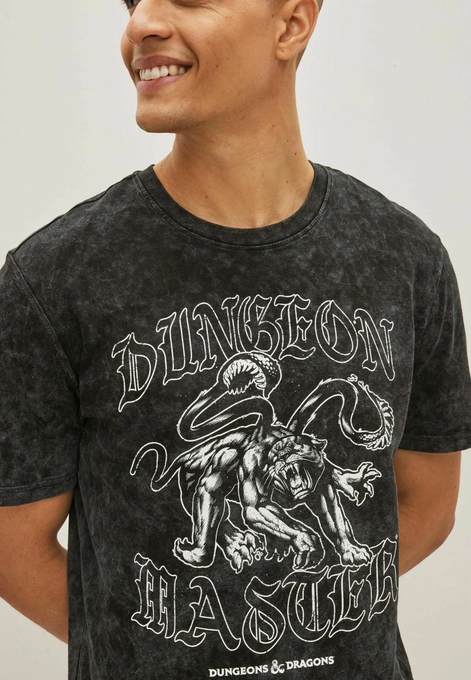 Next DungeonsDragons License - T-Shirt Print - Charcoal Grey Acid Wash - Afbeelding 3