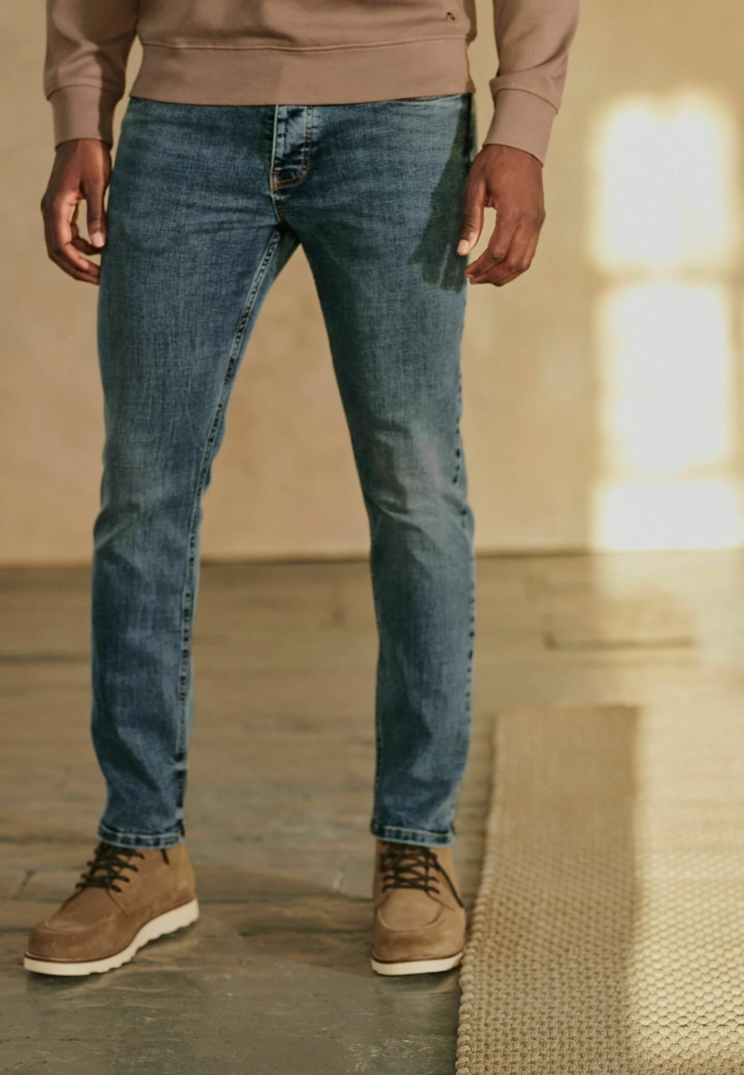 Next Motion Flex Soft Touch - Straight Leg Jeans - Mid Blue - Afbeelding 2