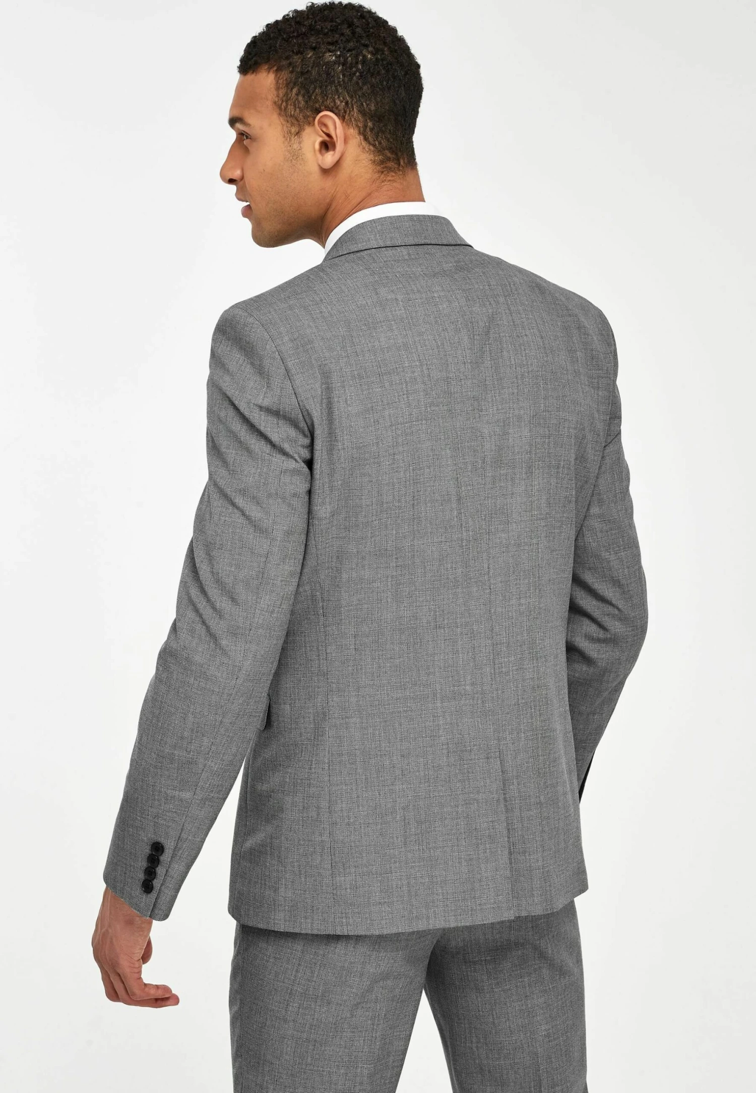 Next Mix Textured Tailored Fit - Colbert - Light Grey - Afbeelding 2