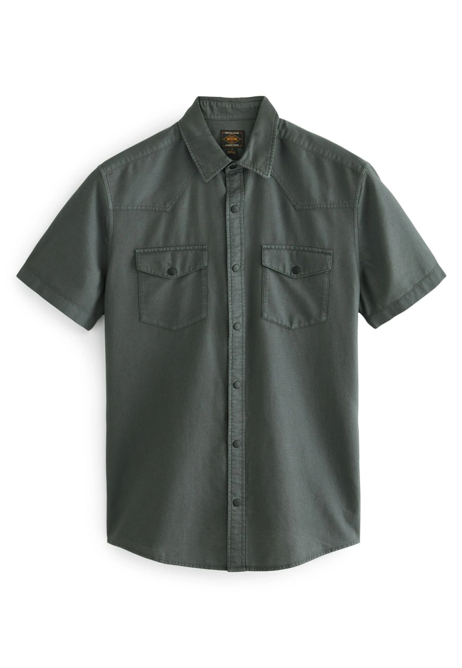 Next Twin Pocket Textured Short Sleeve Standard - Overhemd - Grey - Afbeelding 4