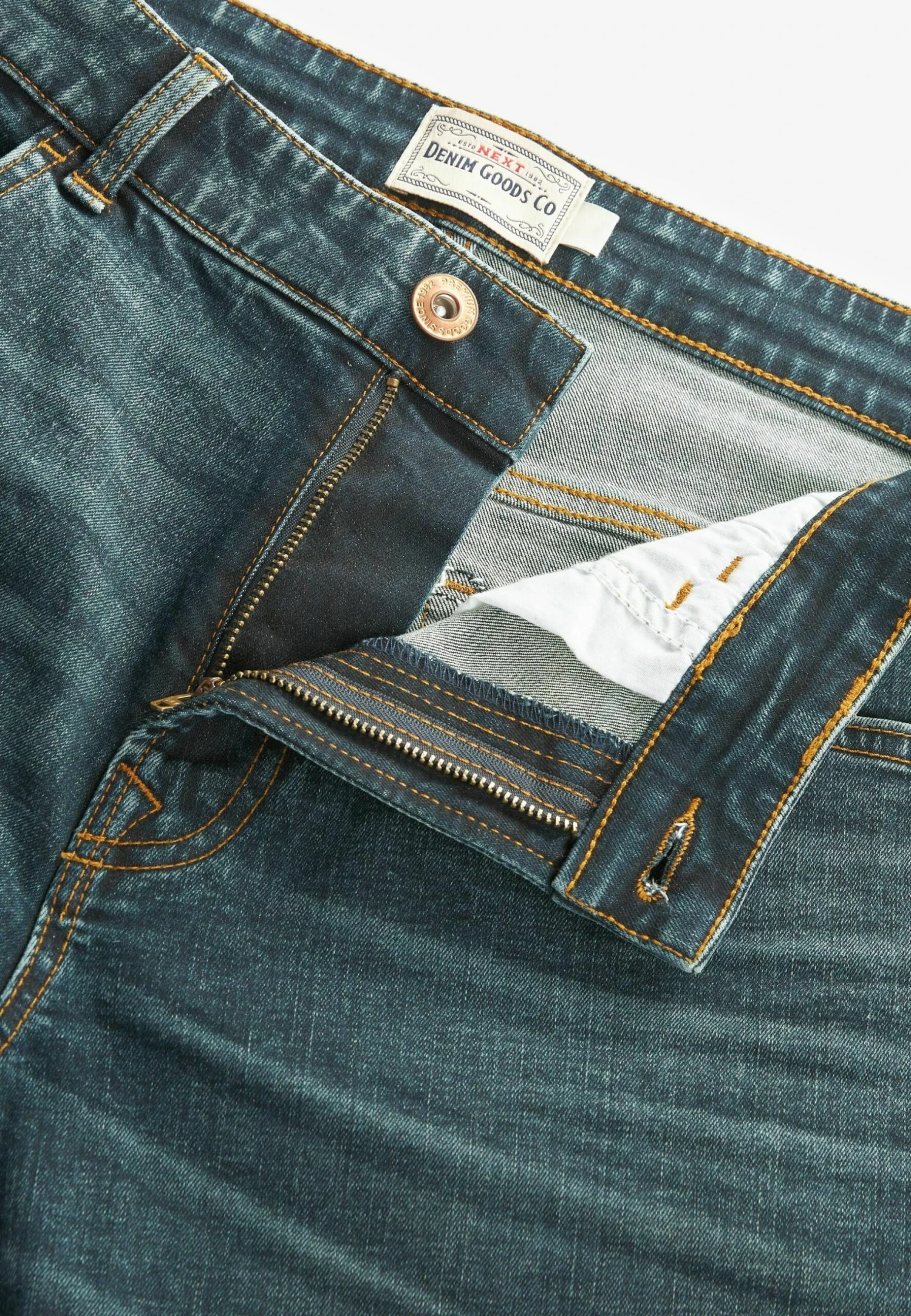 Next Essential Stretch - Straight Leg Jeans - Blue - Afbeelding 6