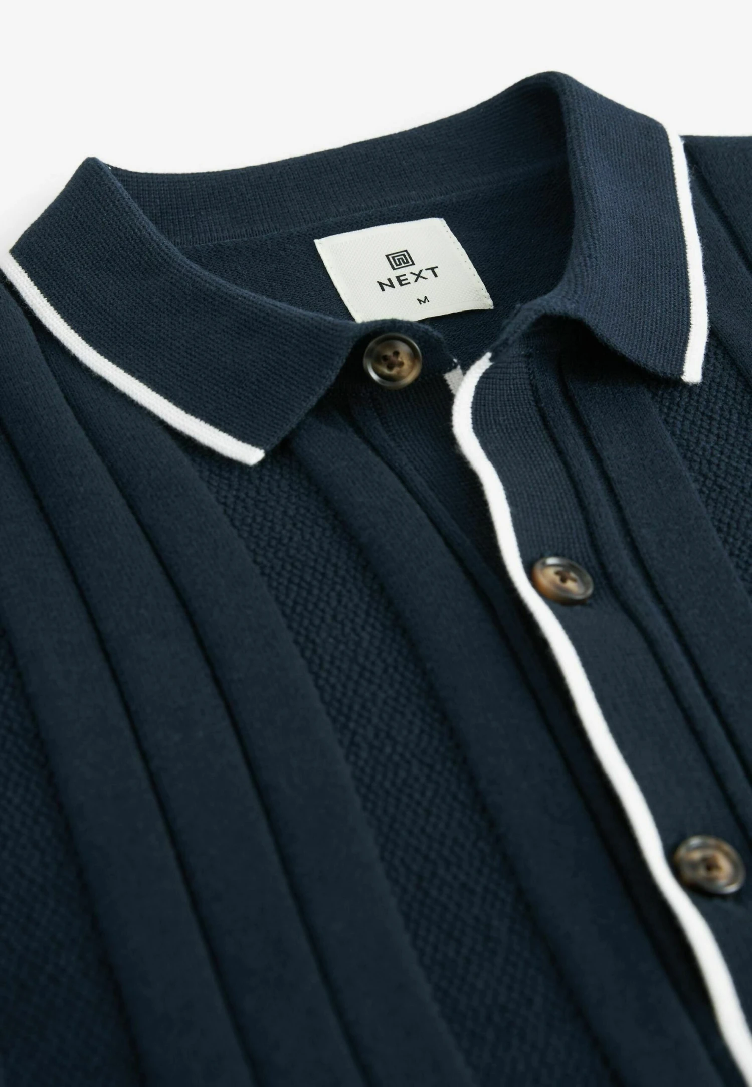 Next Geo Button-Through Standard - Vest - Navy Texture - Afbeelding 6