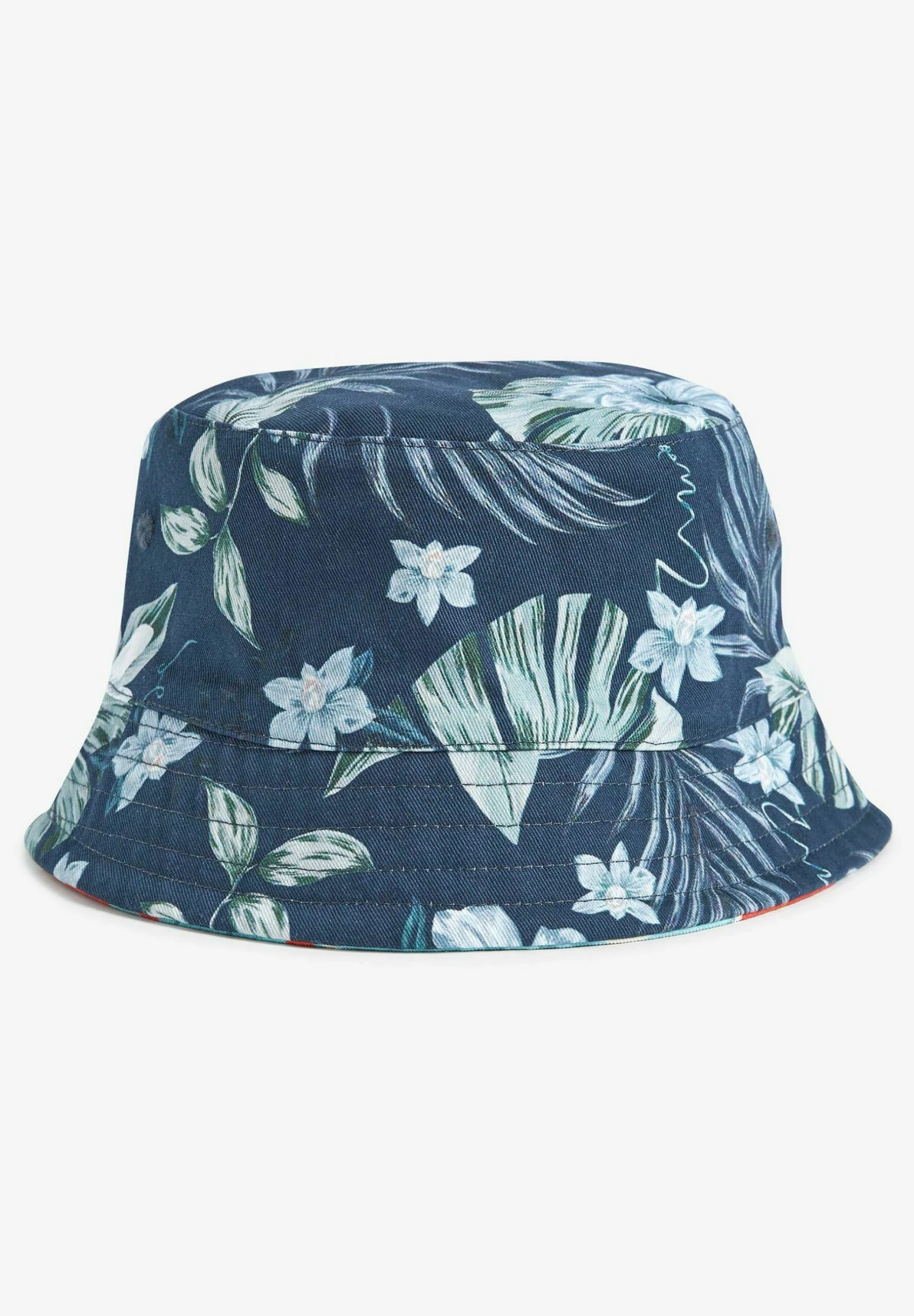 Next Reversible Bucket - Hoed - Navy Blue/Orange Floral - Afbeelding 4
