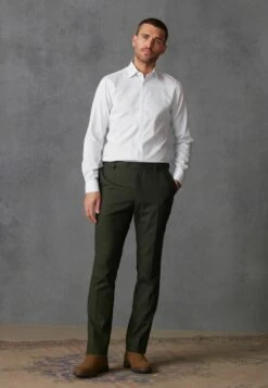 Next Signature Super Single Cuff - Overhemd - White Blue Stripe