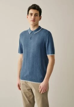 Next Textured Standard - Poloshirt - Blue
