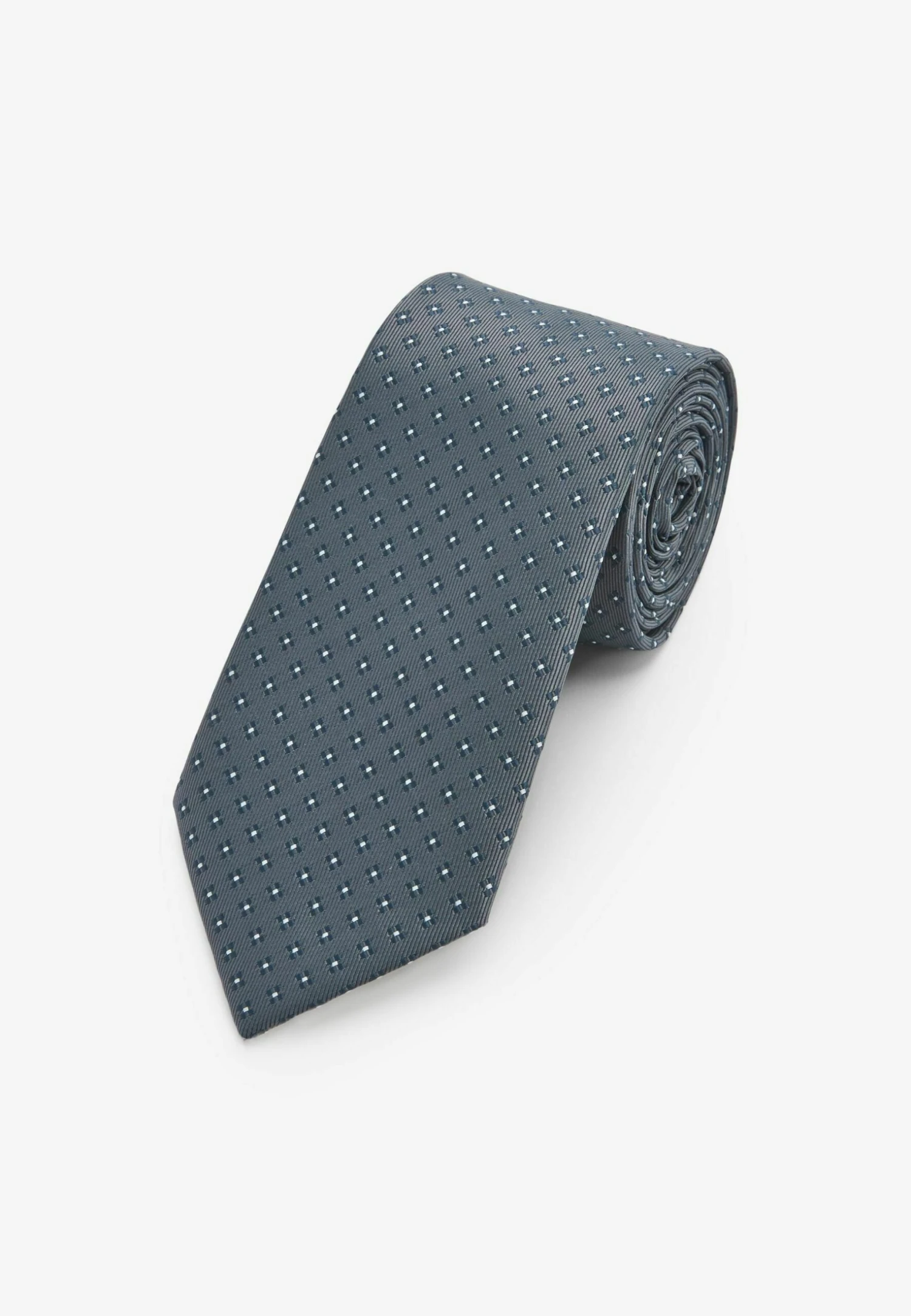 Next Pattern Tie Regular - Stropdas - Charcoal Grey Geometric - Afbeelding 4