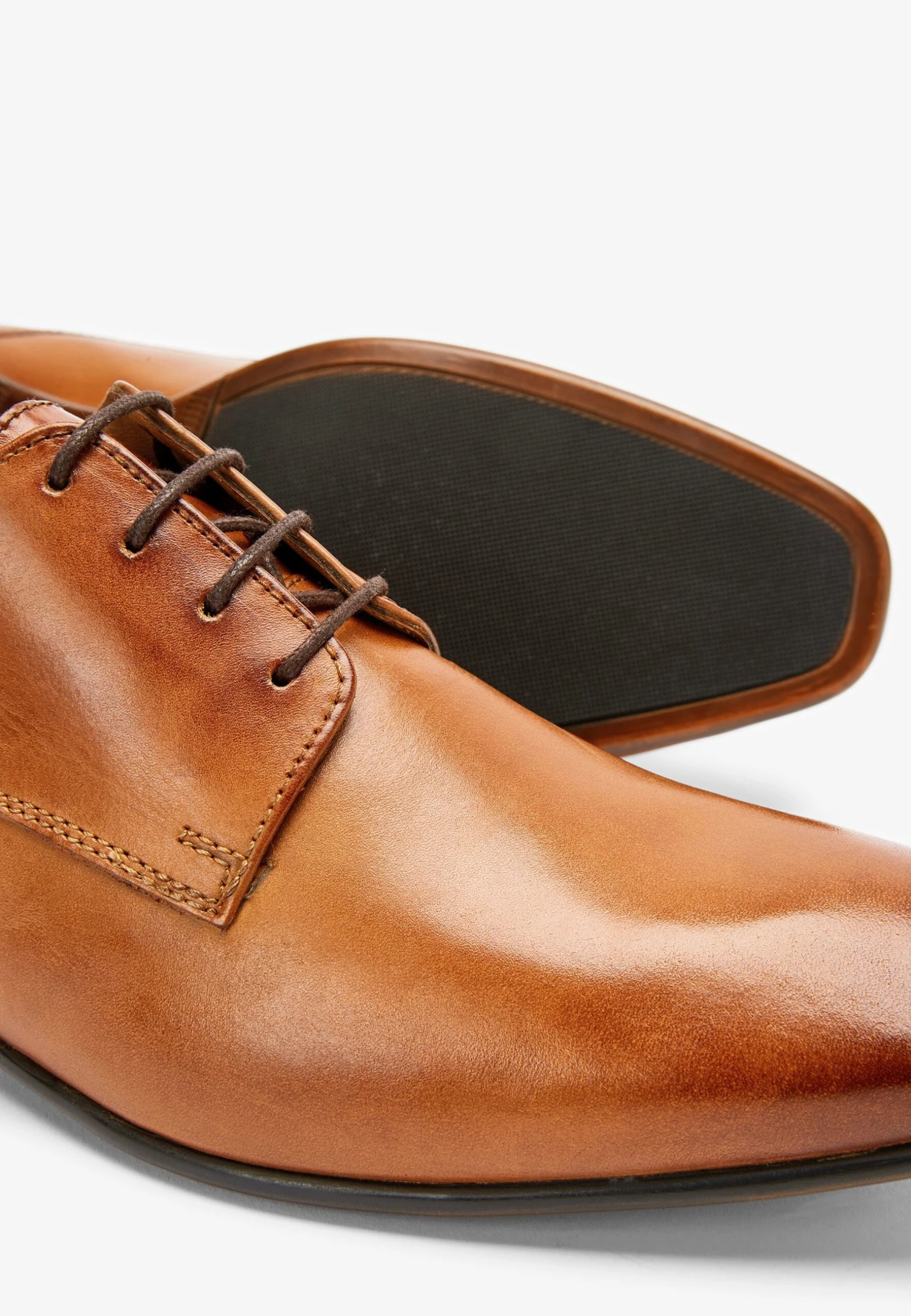 Next Tan Derby Shoes - Veterschoenen - Mottled Brown - Afbeelding 3