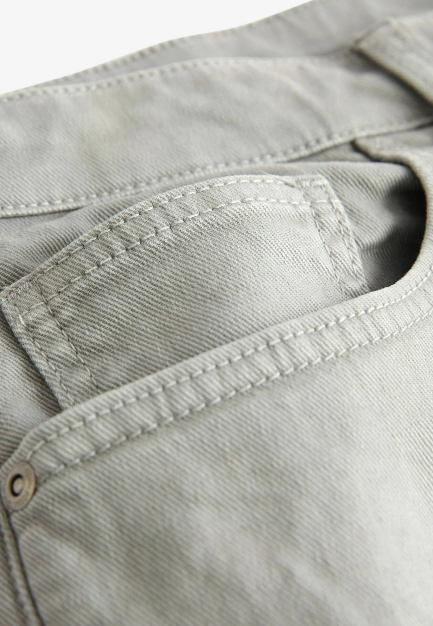 Next Authentic Stretch - Slim Fit Jeans - Light Grey - Afbeelding 5