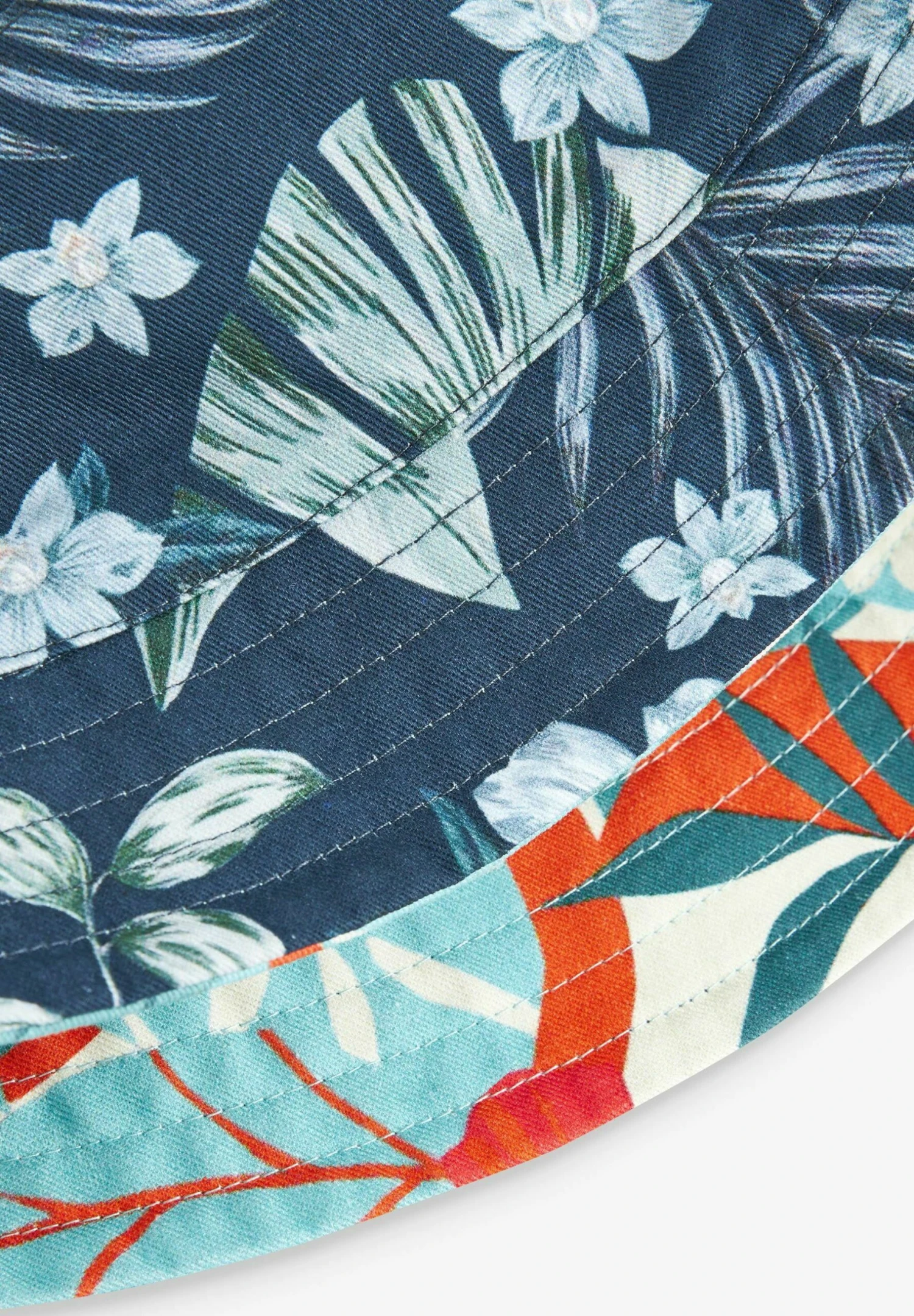Next Reversible Bucket - Hoed - Navy Blue/Orange Floral - Afbeelding 2
