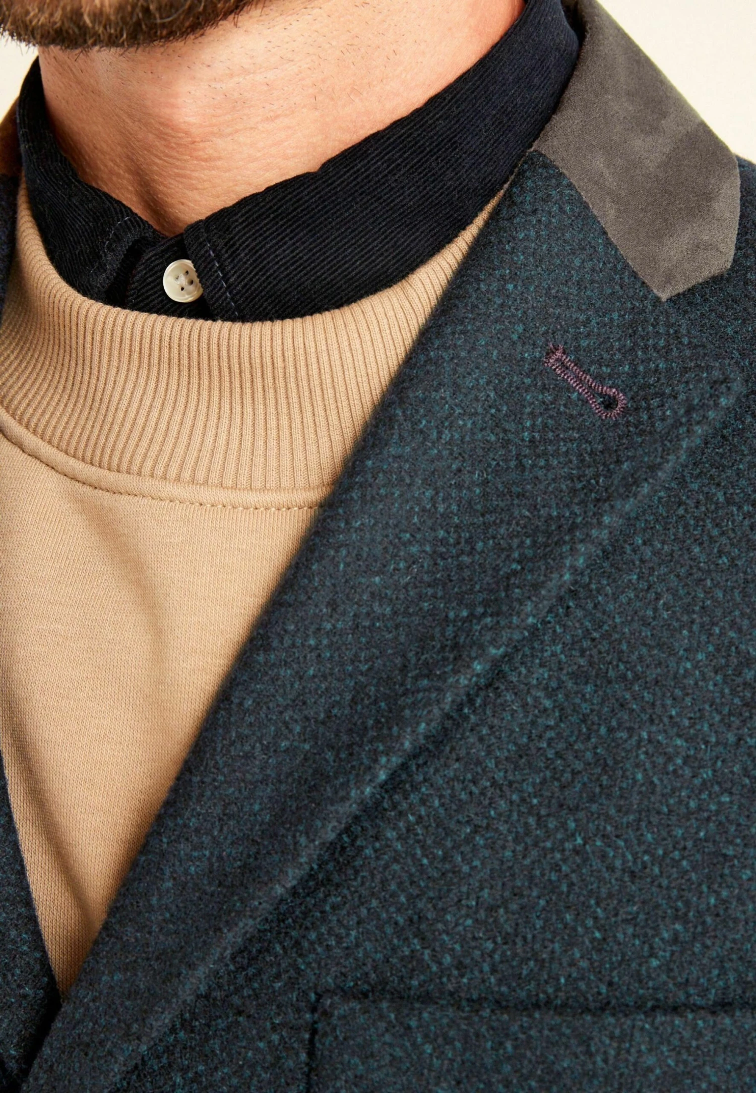 Next Trimmed Epsom- Halflange Jas - Navy Blue - Afbeelding 5