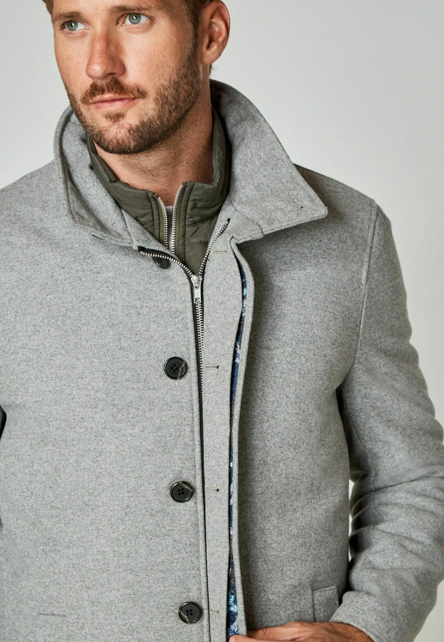 Next Signature Italian Rich With Removable Gile - Mantel - Light Grey - Afbeelding 5