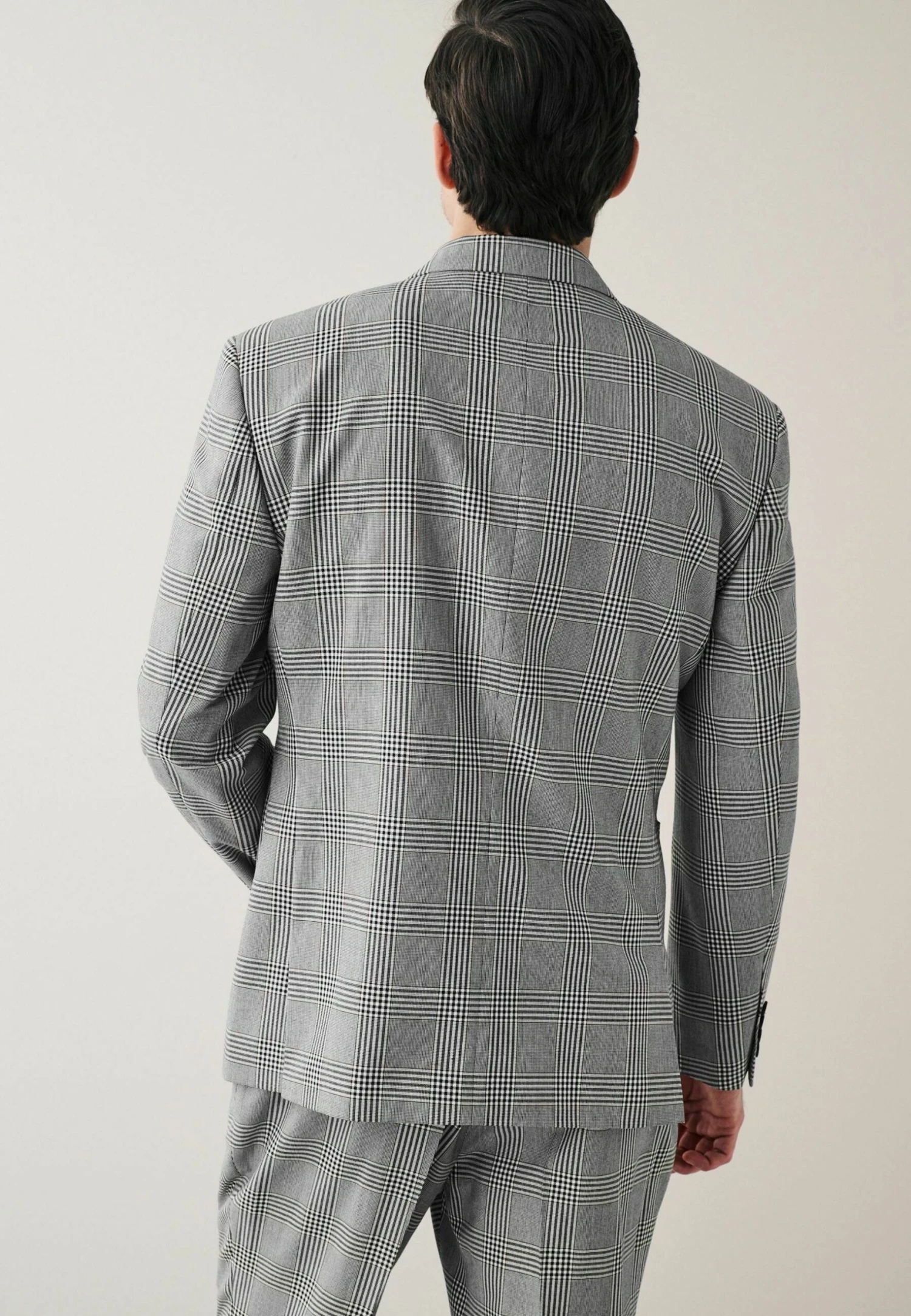 Next Relaxed Fit Check Standard - Colbert - Grey - Afbeelding 3