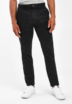 Next Dark Blue Tapered Slim Fit Stretch Chinos - Chino - Black