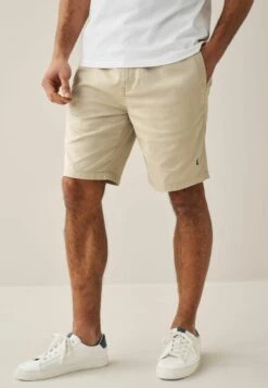 Next Stretch Elasticated Waist - Shorts - Stone