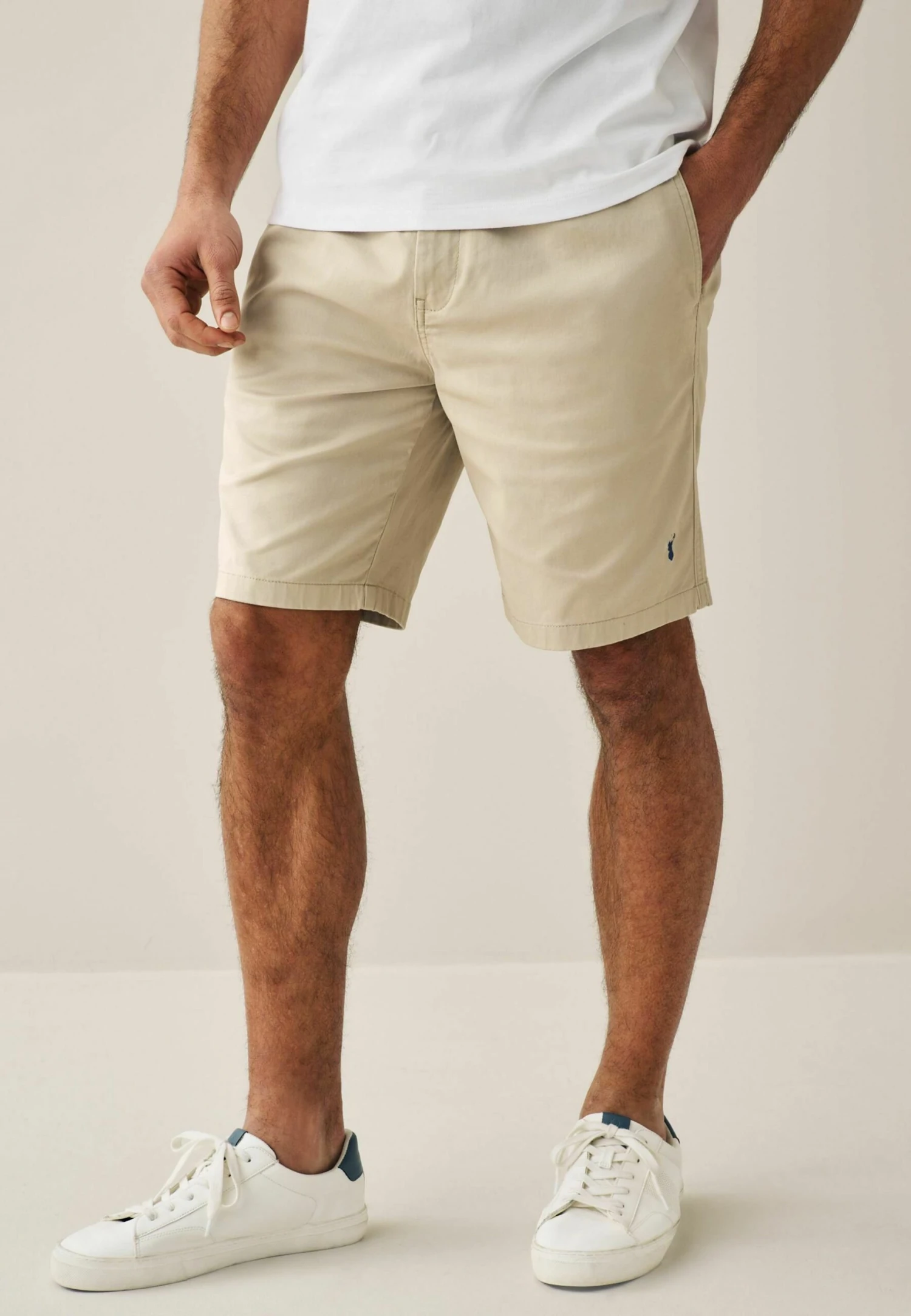 Next Stretch Elasticated Waist - Shorts - Stone
