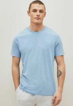 Next Regular Fit Stag - T-Shirt Basic - Light Blue Acid Wash