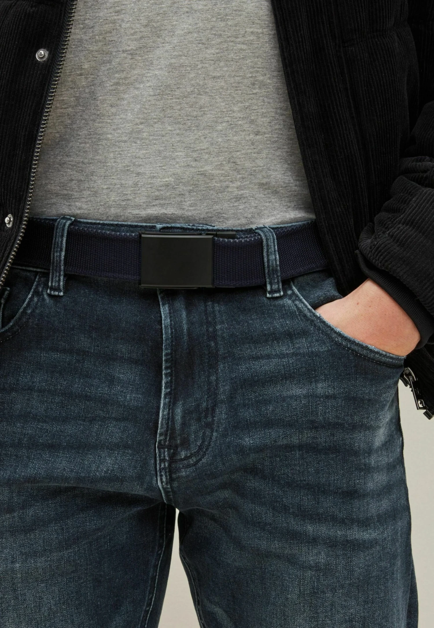 Next 2 Pack Reversible- Riem - Navy Khaki - Afbeelding 2