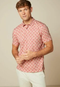 Next Print Standard - Poloshirt - Pink Flamingo