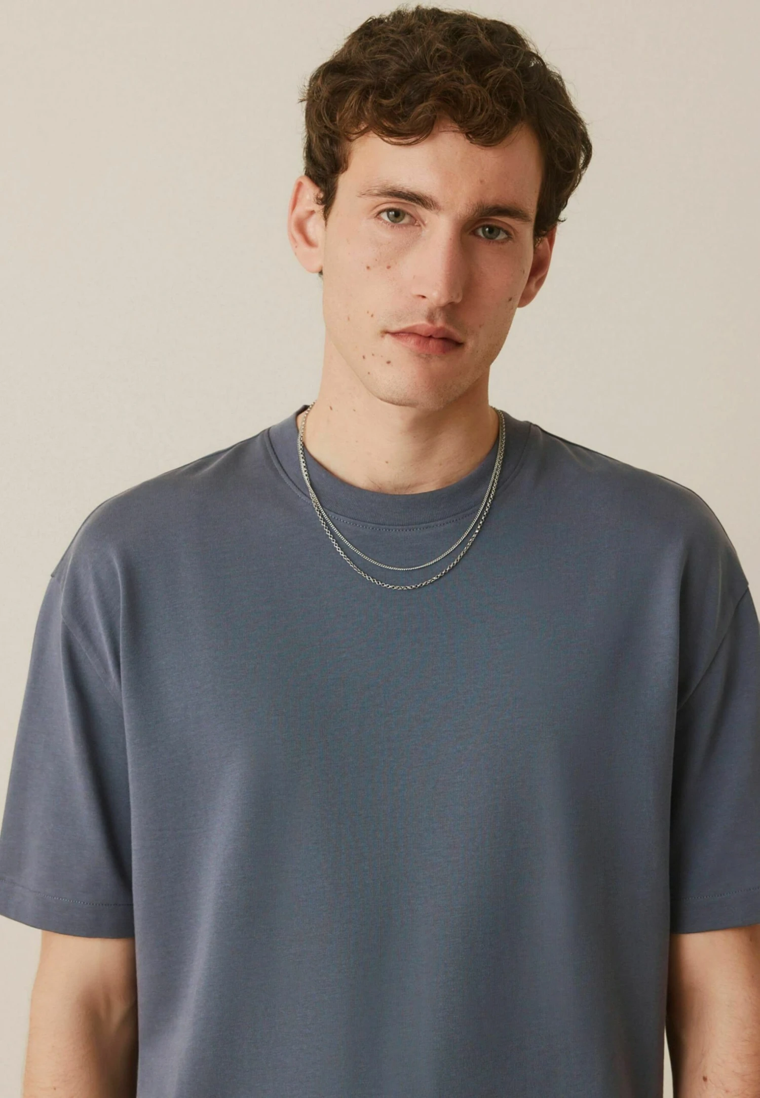 Next Relaxed Fit Heavyweight- T-Shirt Basic - Grey - Afbeelding 4