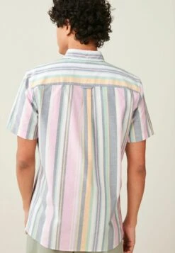Next Short Sleeve Stripe Oxford Standard - Overhemd - Pink