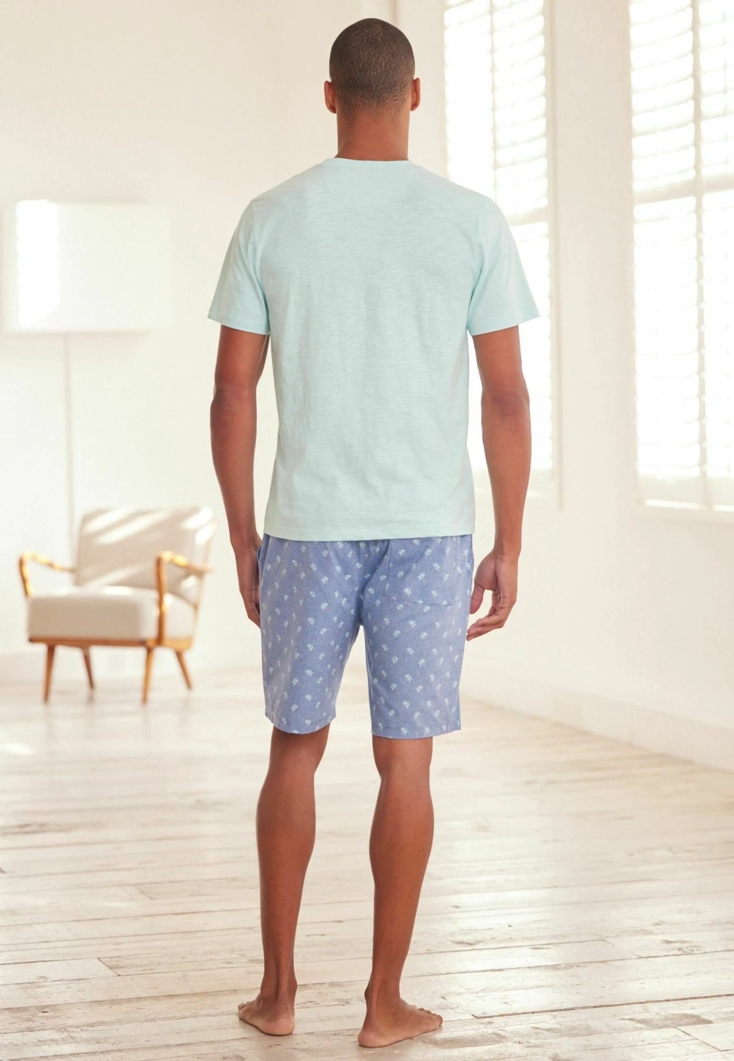 Next Set LightweightStandard - Pyjama - Green Blue Palm Tree - Afbeelding 4