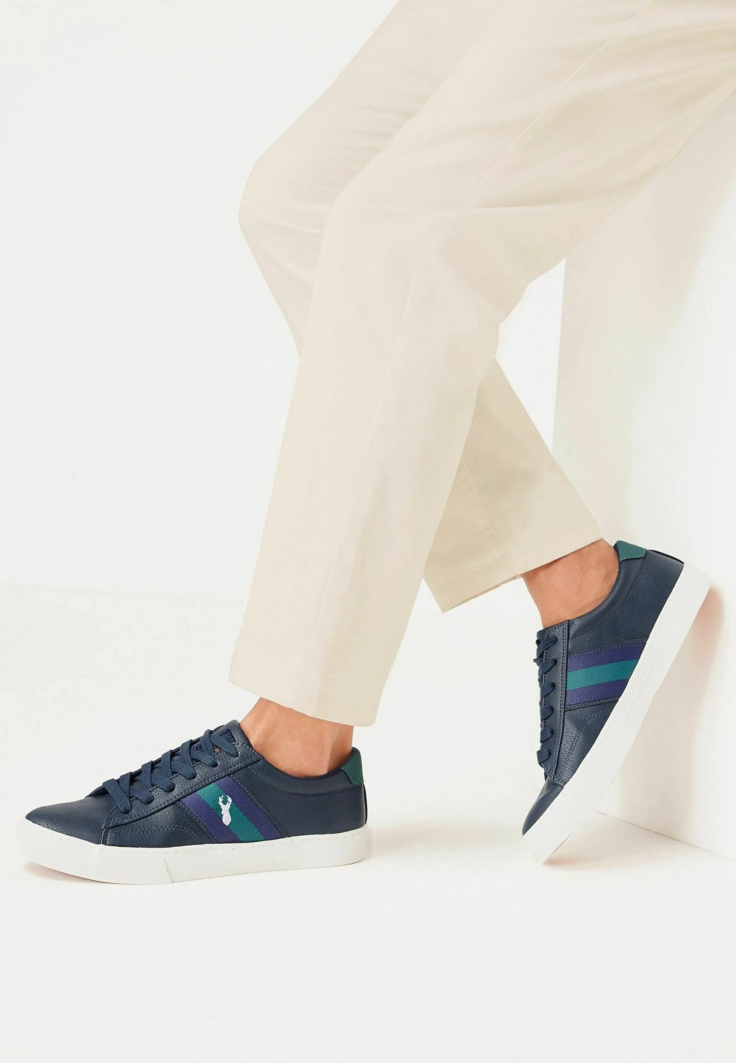 Next Stripe Stag Standard - Sneakers Laag - Navy Blue