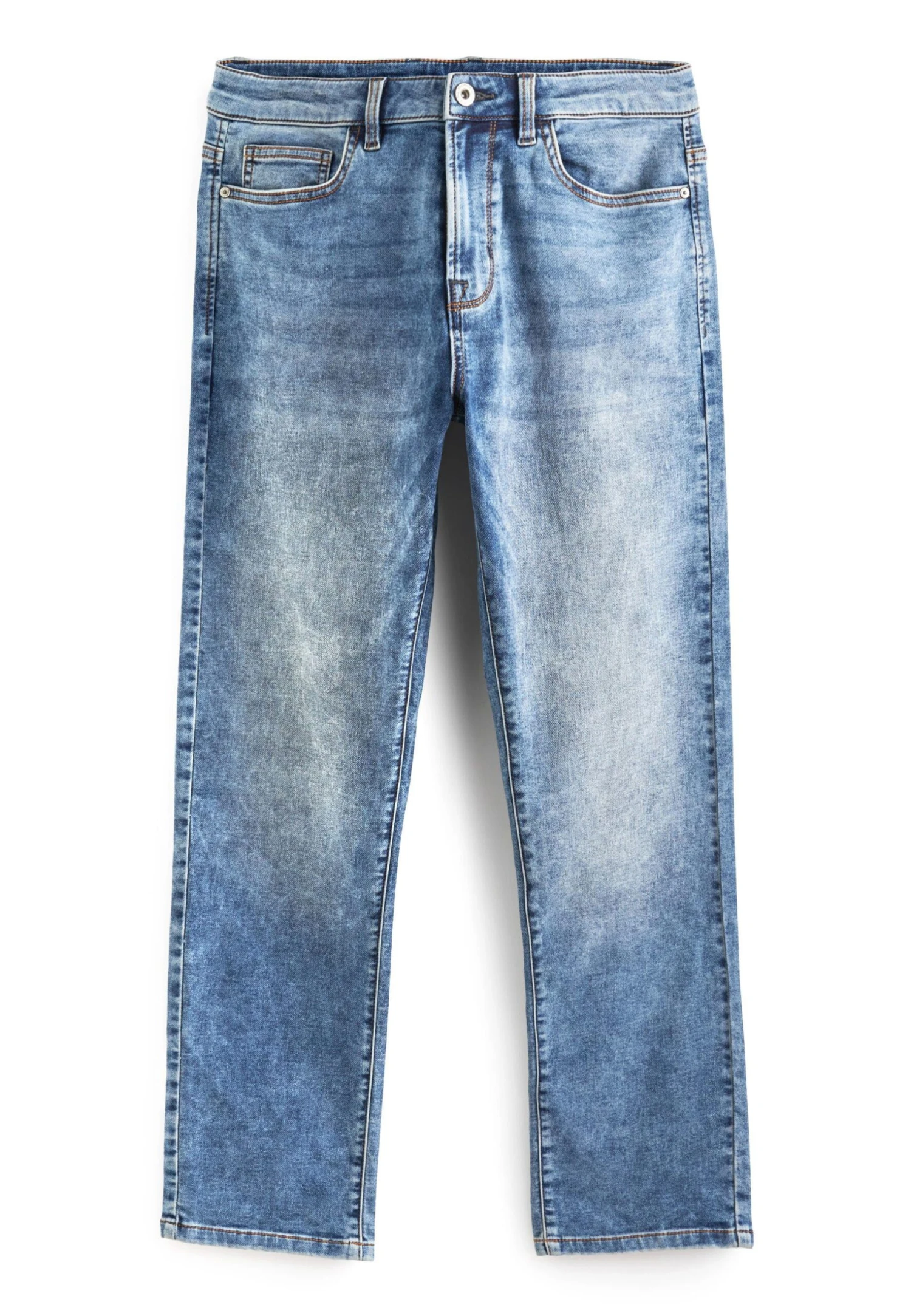 Next Ultimate Comfort Super Stretch - Straight Leg Jeans - Washed Blue - Afbeelding 5