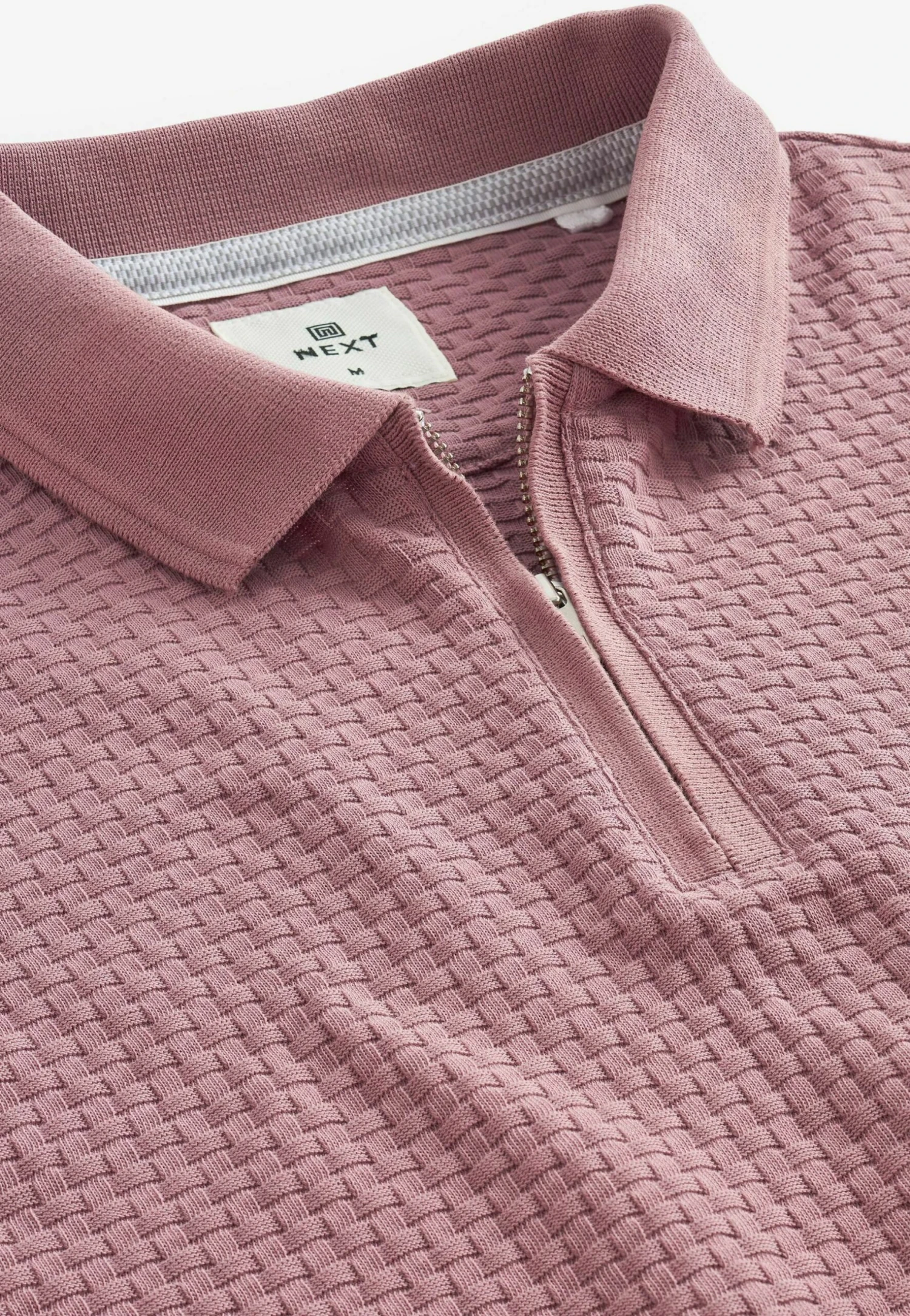 Next Textured- Poloshirt - Pink - Afbeelding 3