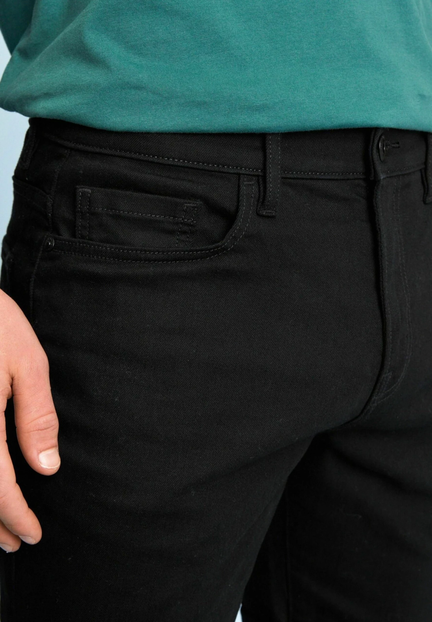 Next Stretch Straight Fit - Jeansshort - Black - Afbeelding 4