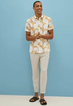 Next Scion Printed Short Sleeve Standard - Overhemd - Yellow