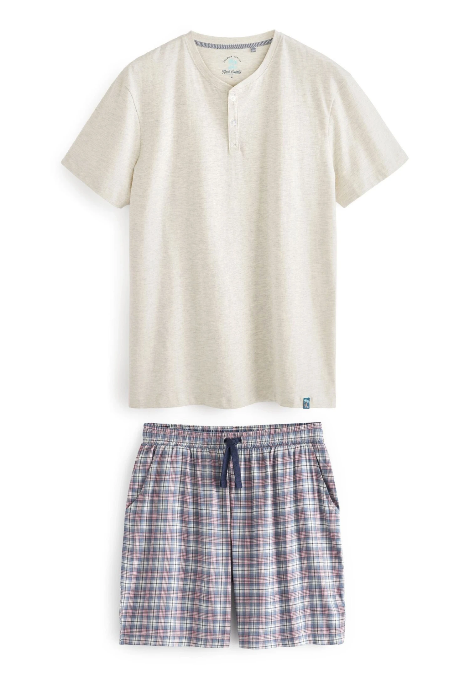 Next Set LightweightStandard - Pyjama - Cream Blue Supersoft - Afbeelding 4