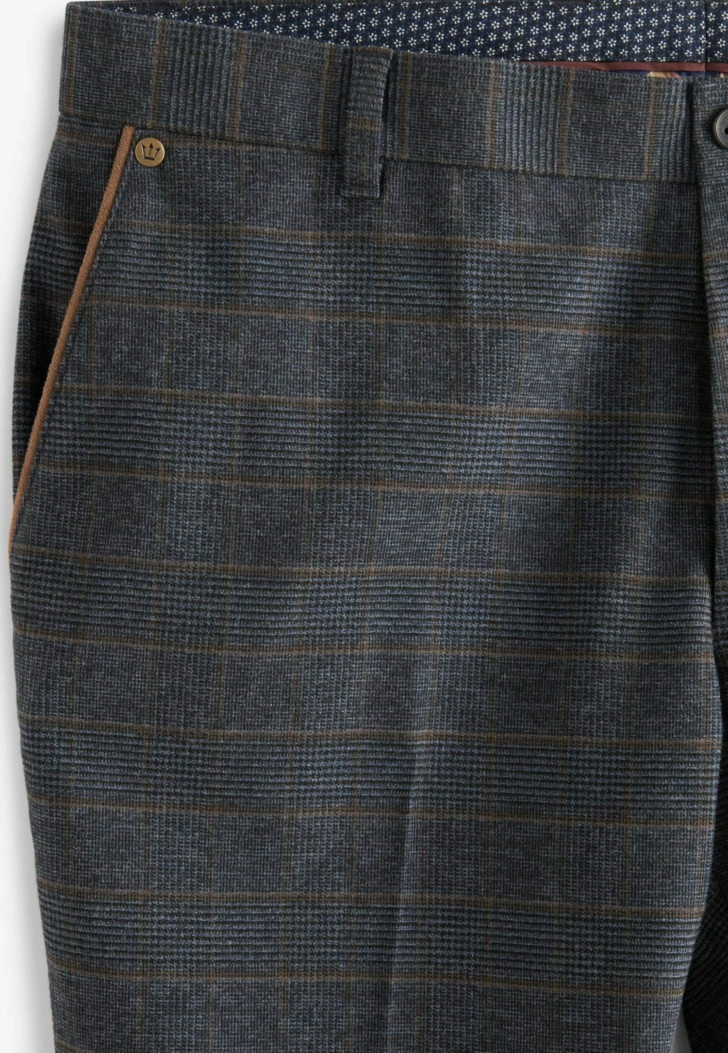Next Trimmed Check - Broek - Blue - Afbeelding 9