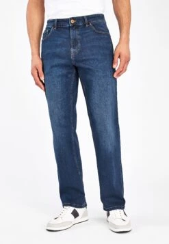 Next Relaxed Fit Jeans - Mottled Blue