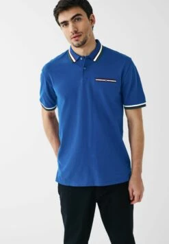 Next Tipped Regular Fit- Poloshirt - Cobalt Blue