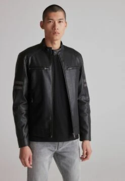 Next Biker Standard - Imitatieleren Jas - Black