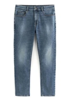Next Essential Stretch - Straight Leg Jeans - Mid Grey