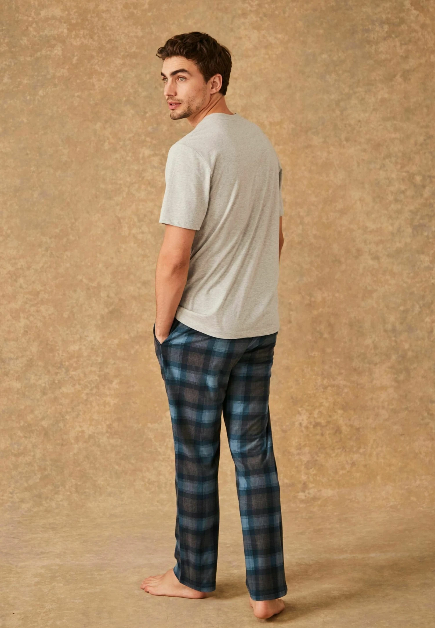 Next Motionflex Cosy Standard - Pyjama - Grey Blue Check - Afbeelding 2