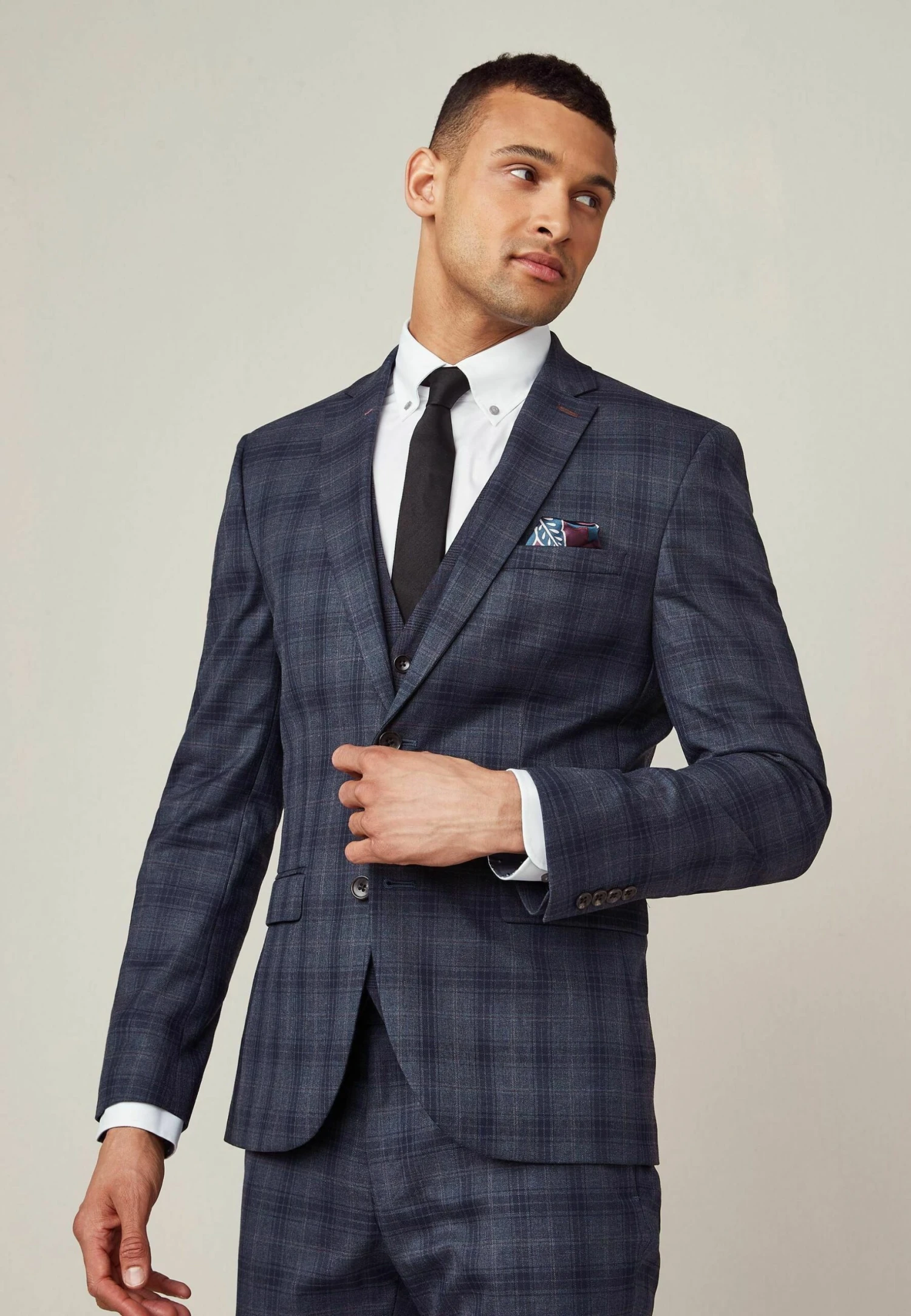 Next Check Suit - Colbert - Blue