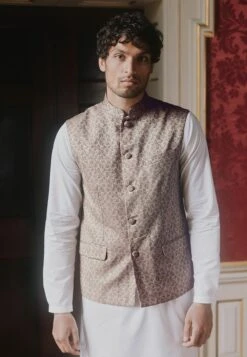 Next Nehru Collar - Bodywarmer - Gold