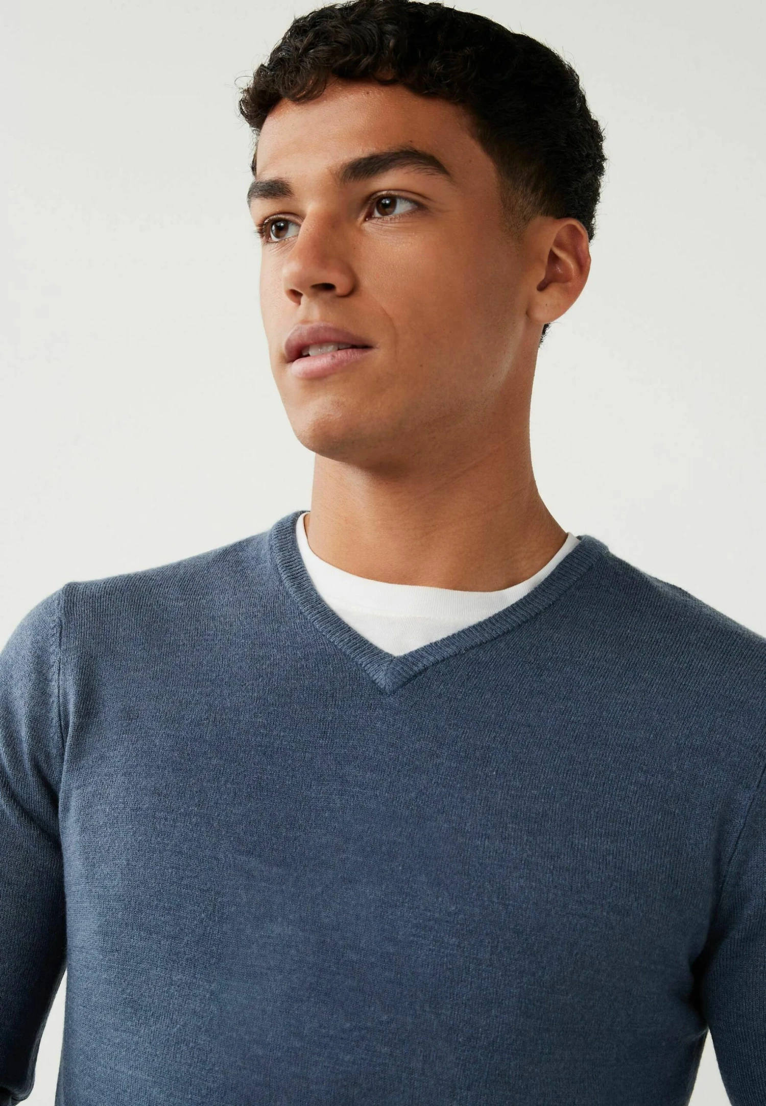 Next Soft Touch V-Neck - Trui - Blue - Afbeelding 3