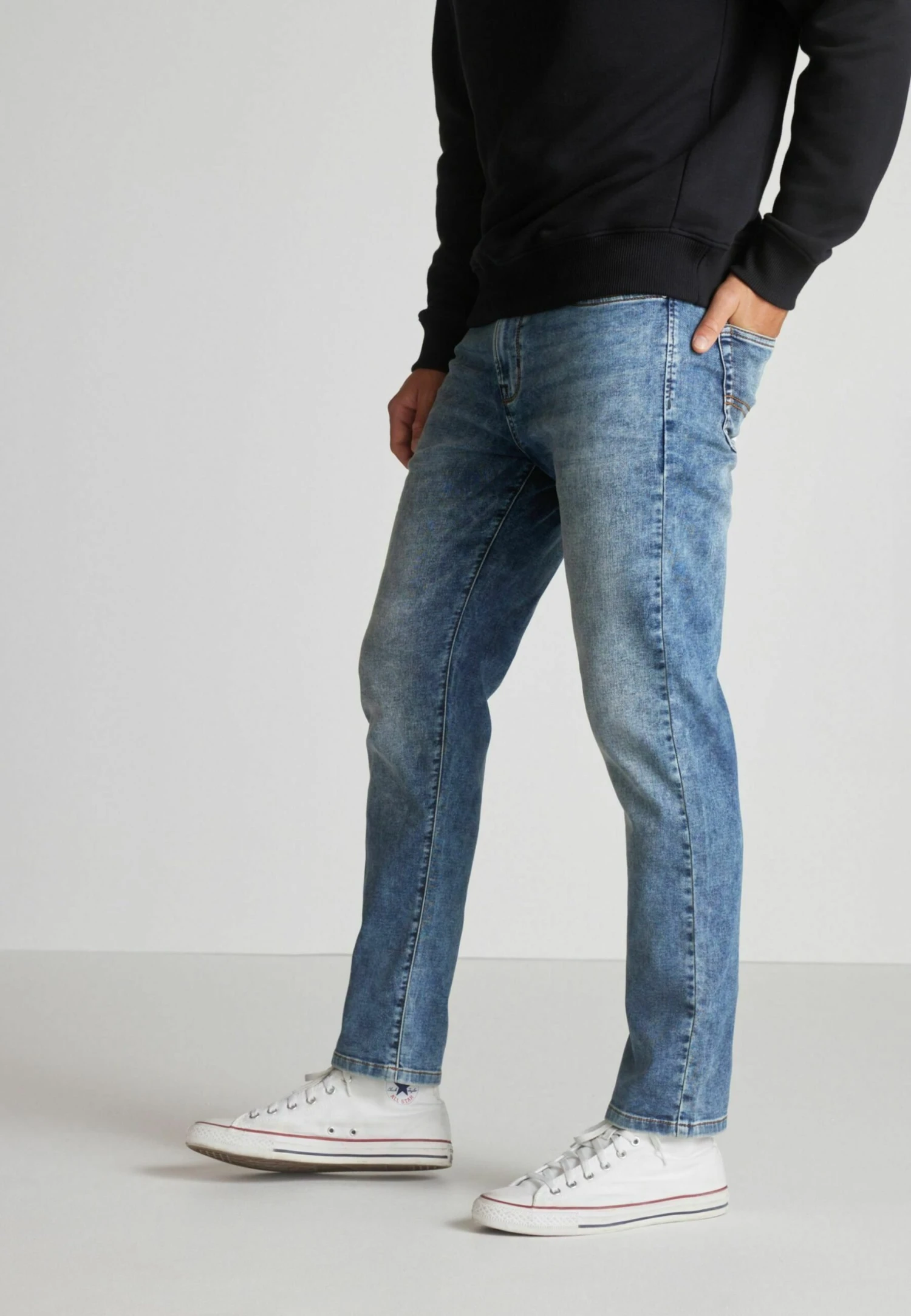 Next Ultimate Comfort Super Stretch - Straight Leg Jeans - Washed Blue - Afbeelding 4