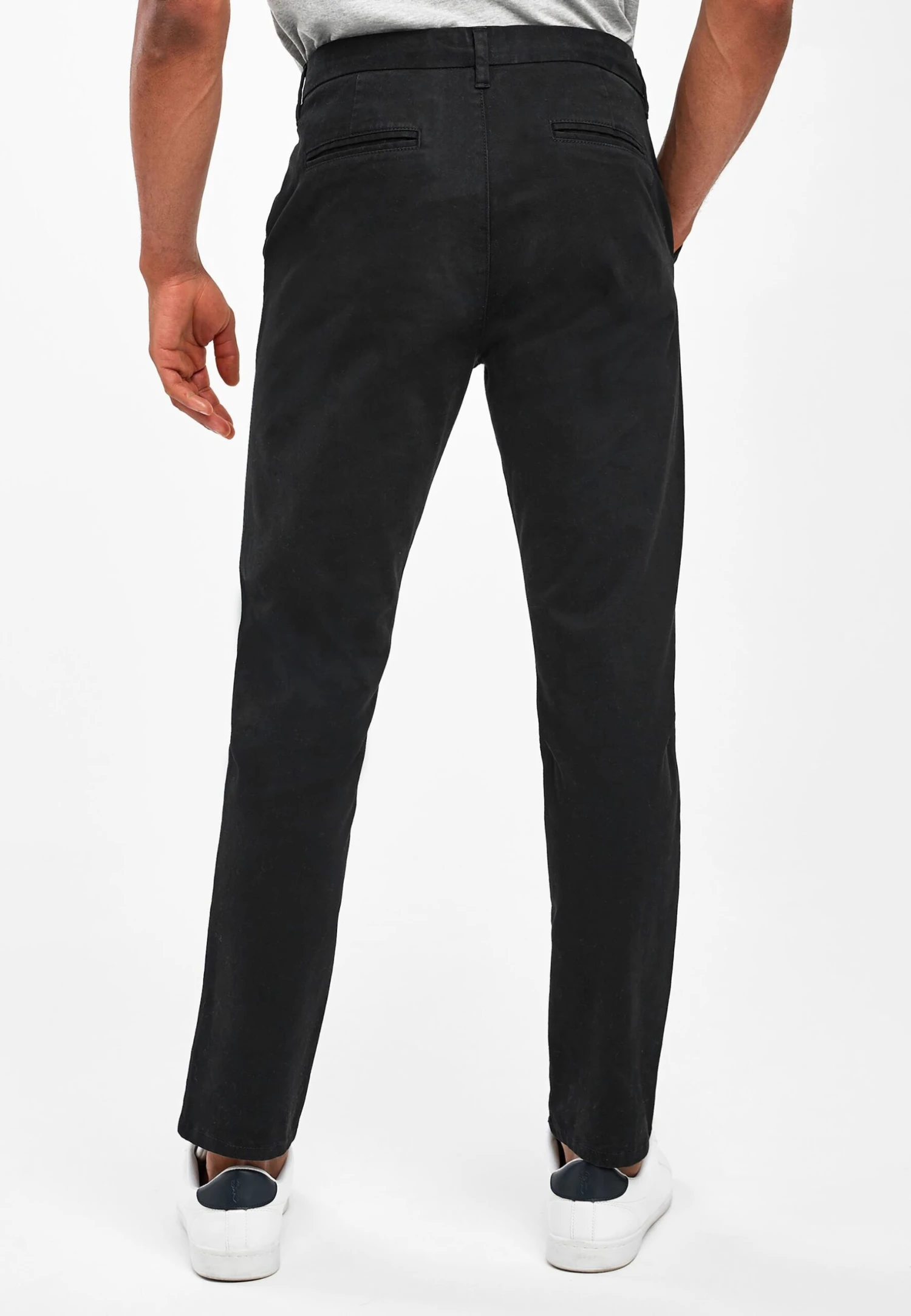 Next Dark Blue Tapered Slim Fit Stretch Chinos - Chino - Black - Afbeelding 2